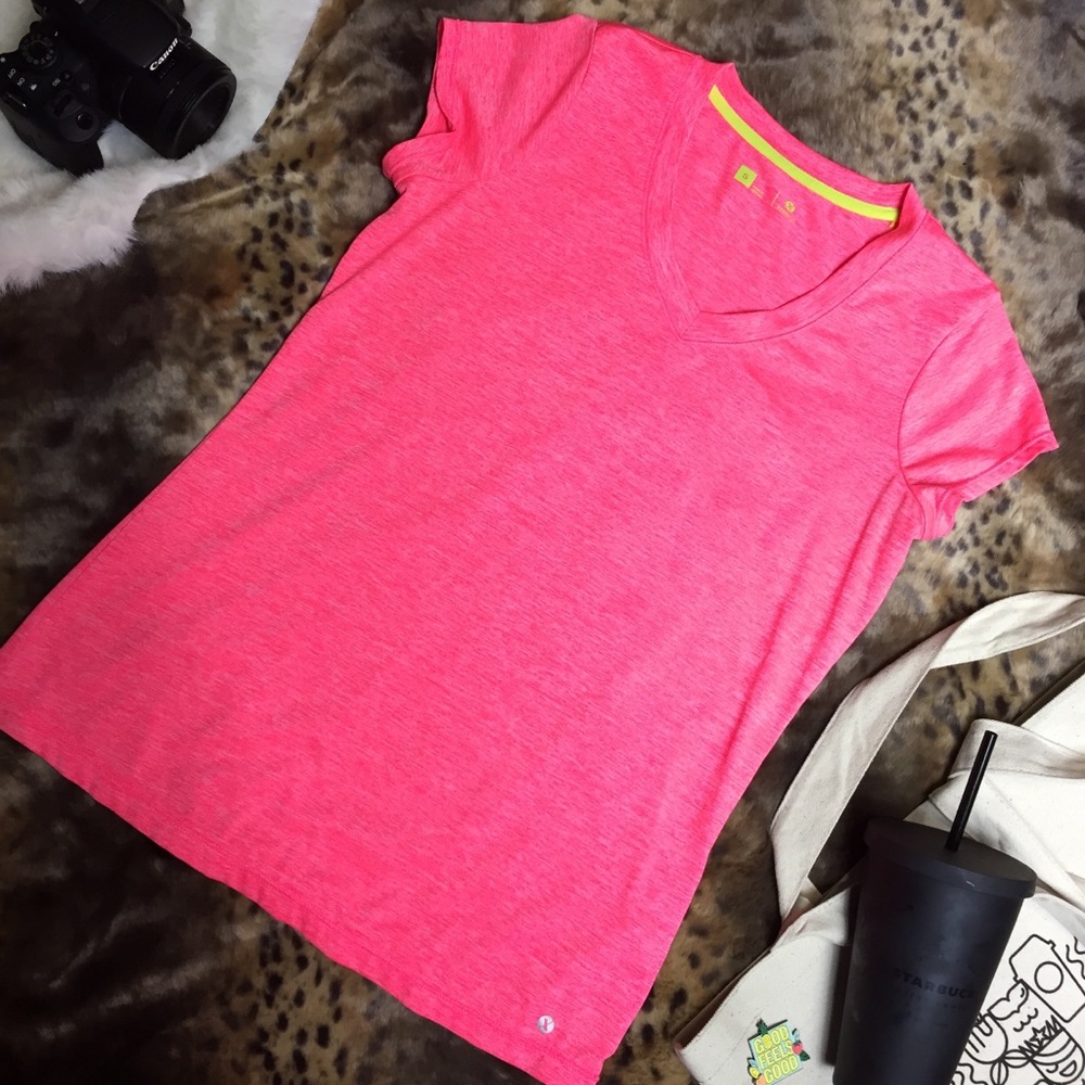 Dry fit pink athletic shirt